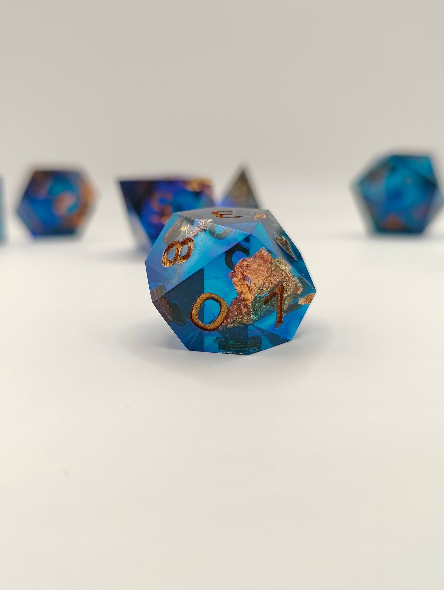 Handmade dice set: Sunken treasure