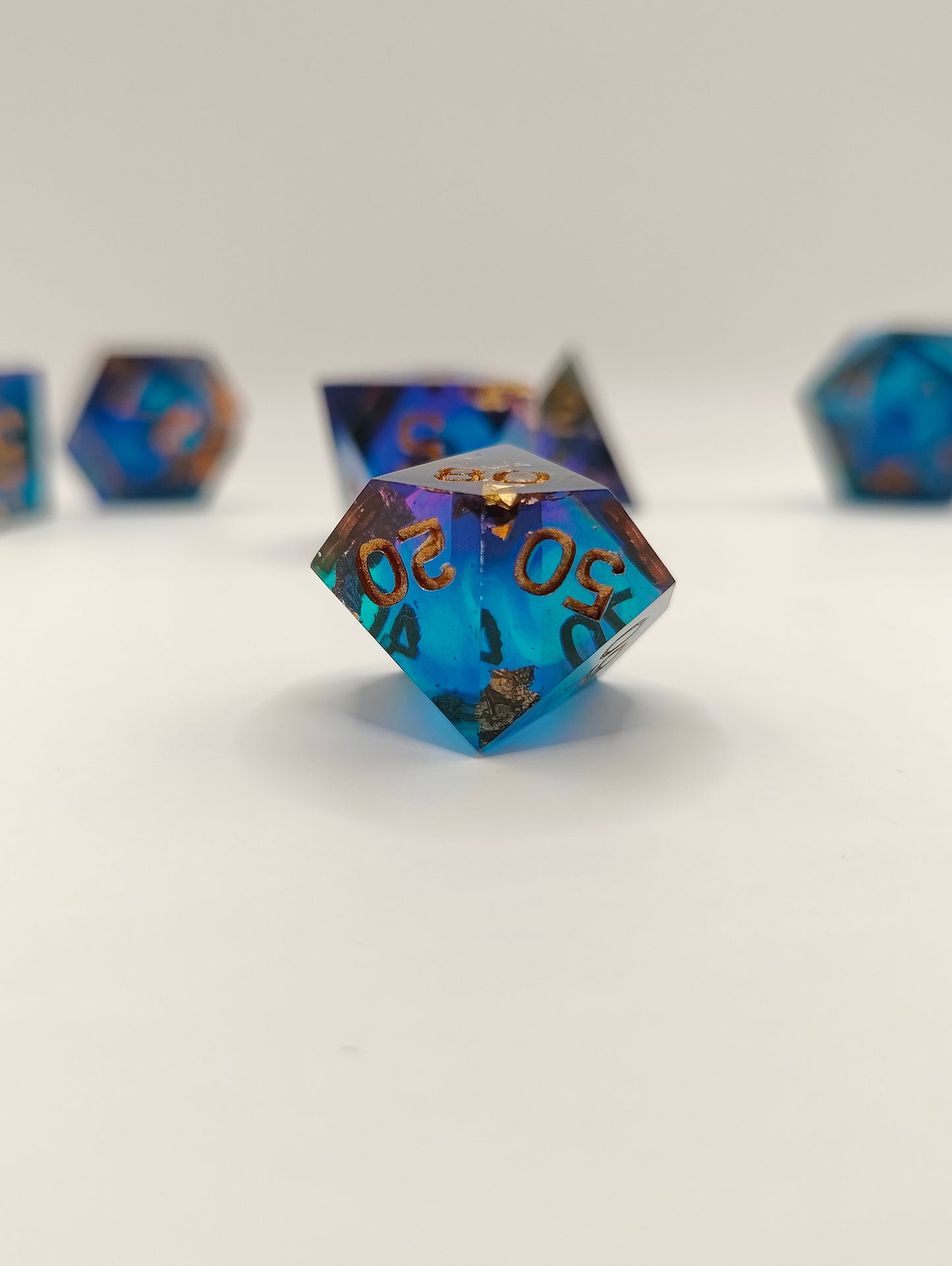 Handmade dice set: Sunken treasure