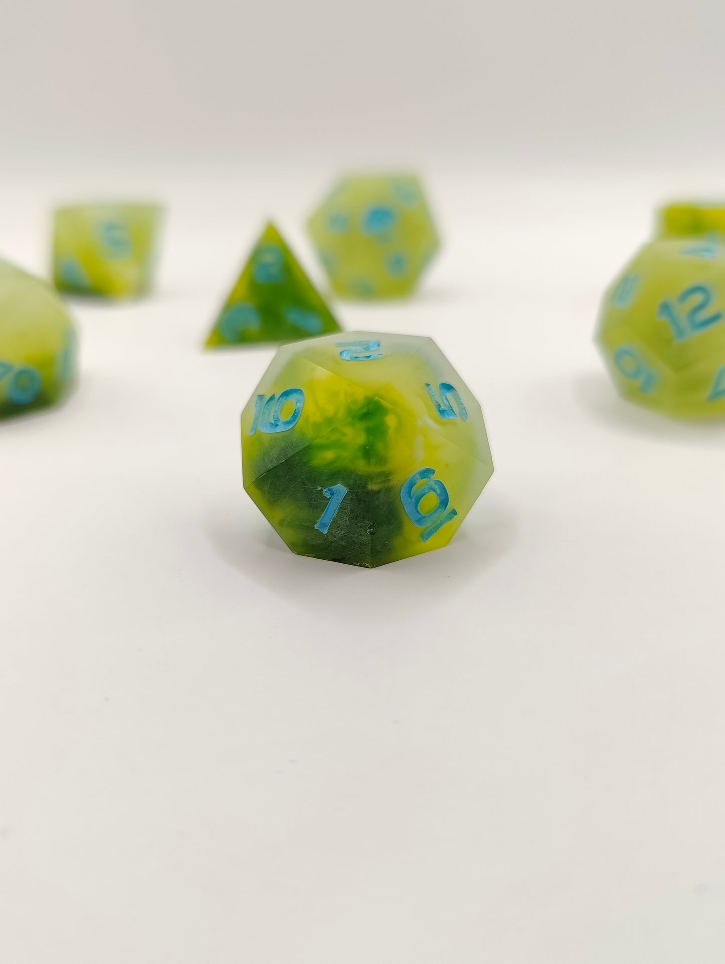 Handmade dice set: Spring treat