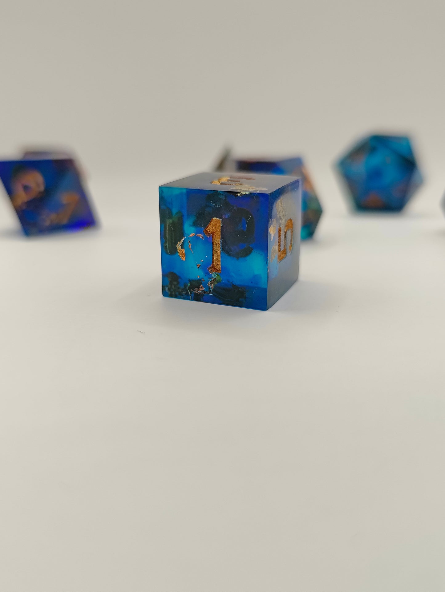 Handmade dice set: Sunken treasure