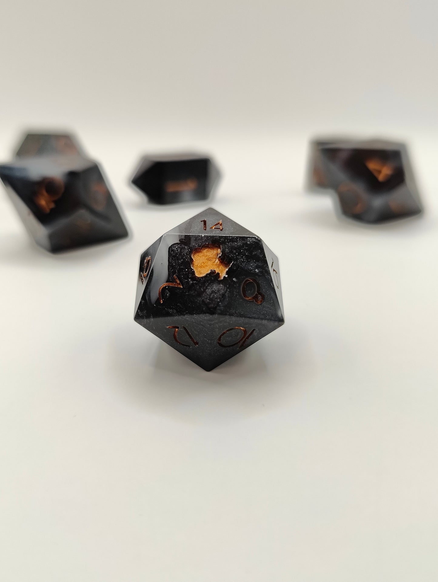 Handmade dice set: The expedition thin font