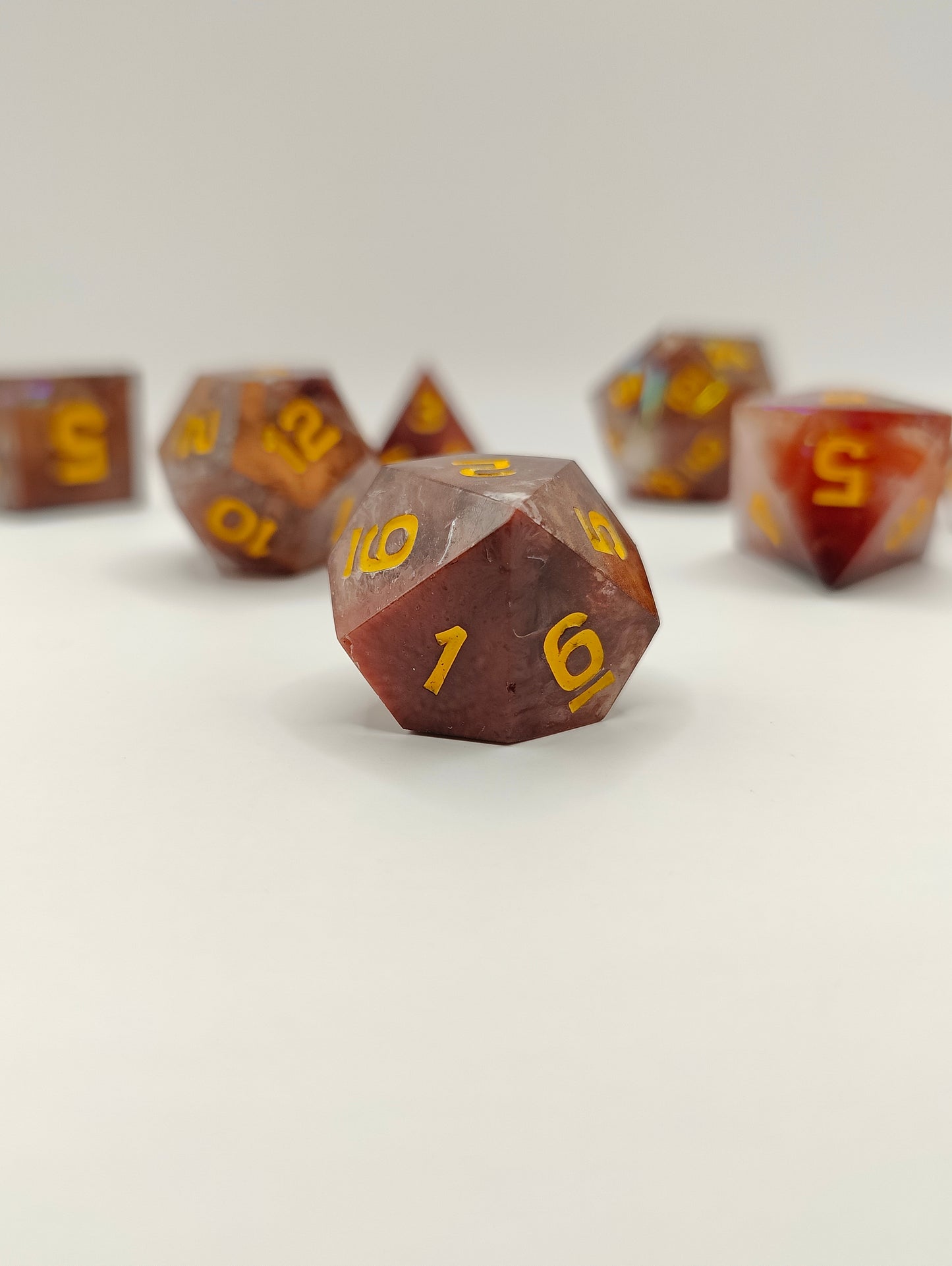 Handmade dice set: The copper kingdom