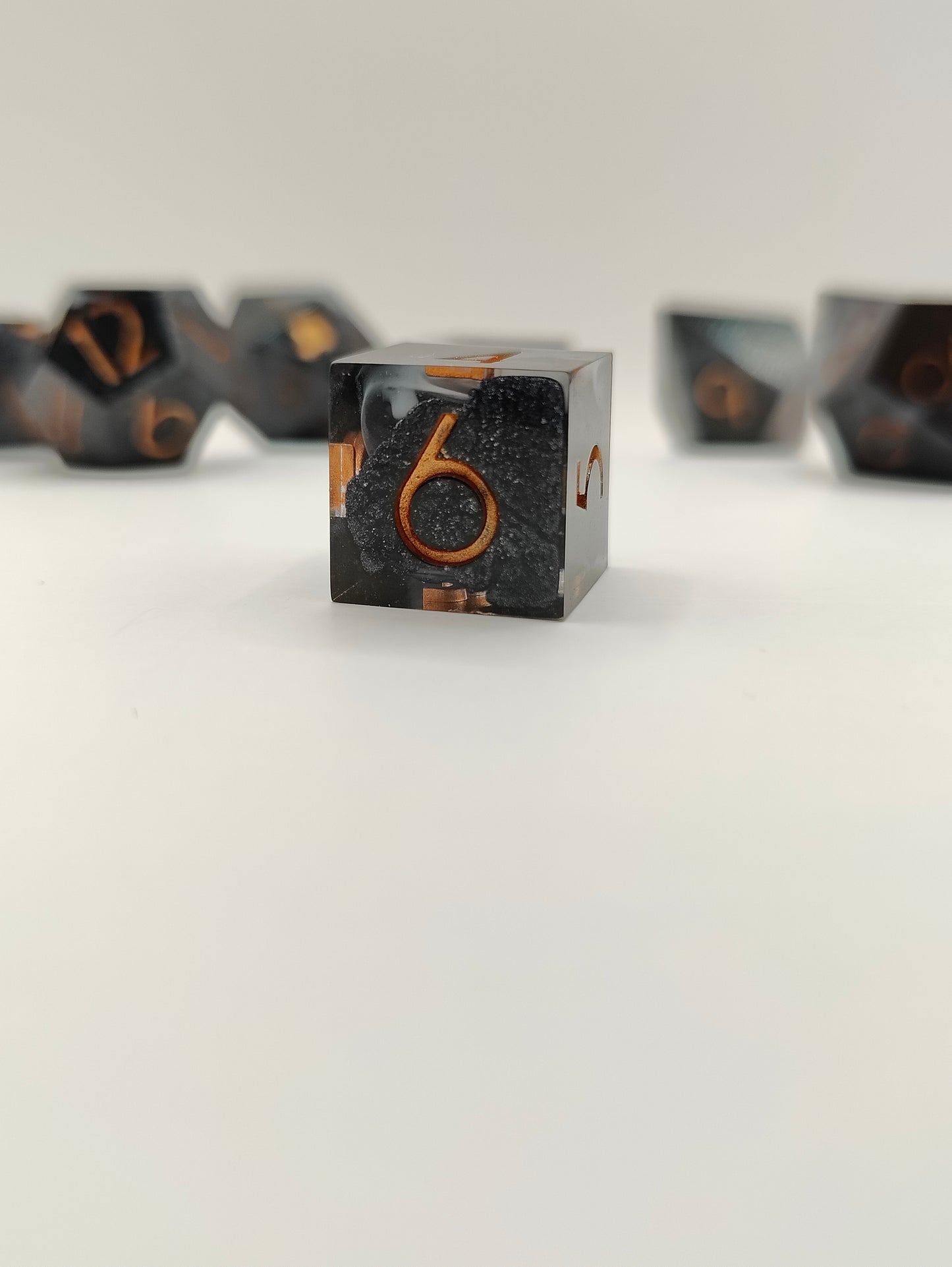 Handmade dice set: The expedition thin font