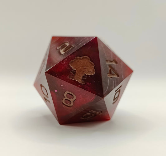 Handmade 40mm D20: Ember signet