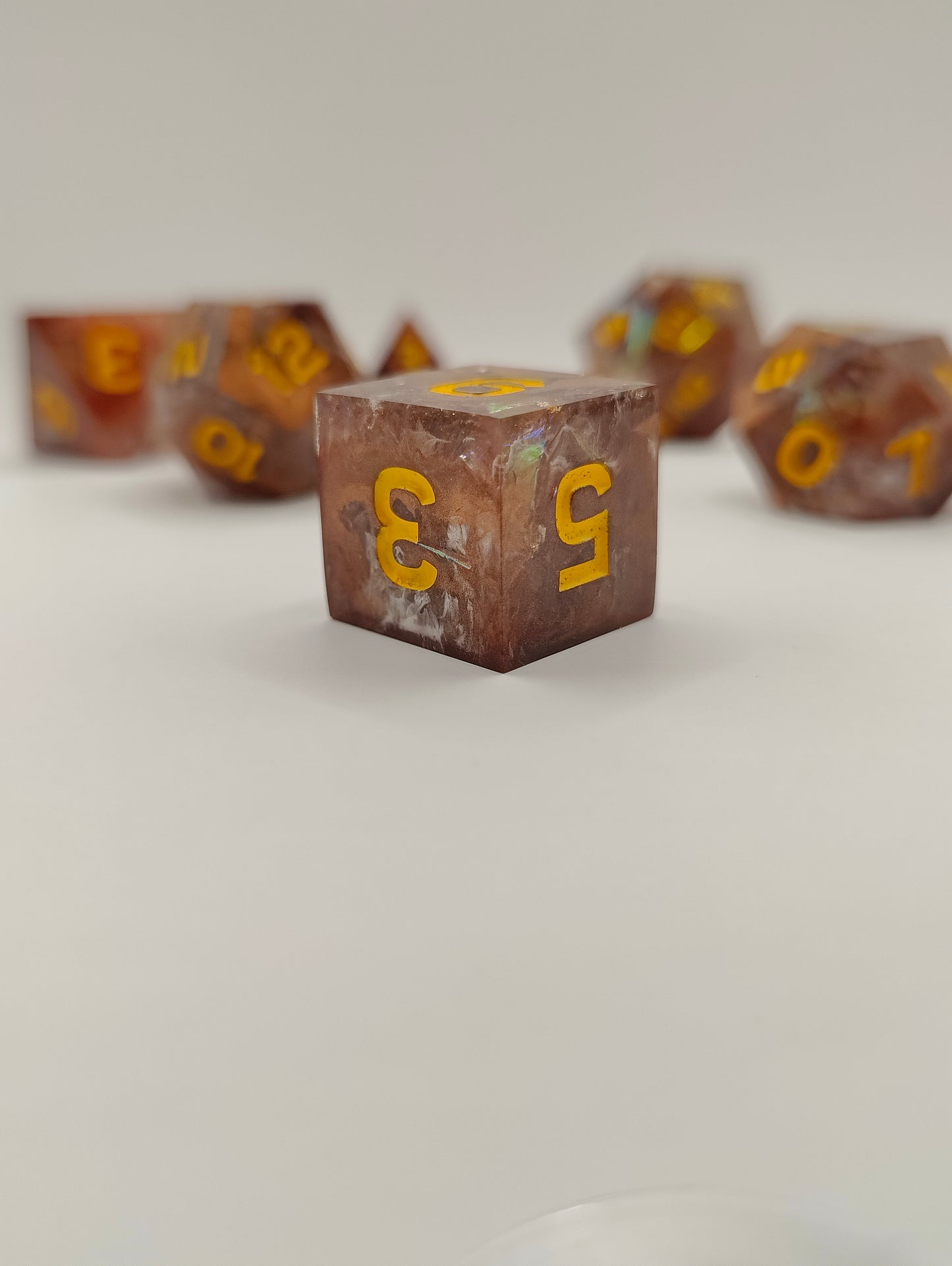 Handmade dice set: The copper kingdom