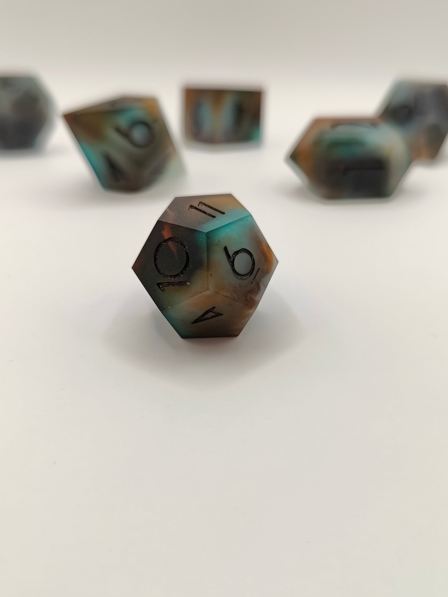Handmade dice set: Tideworn
