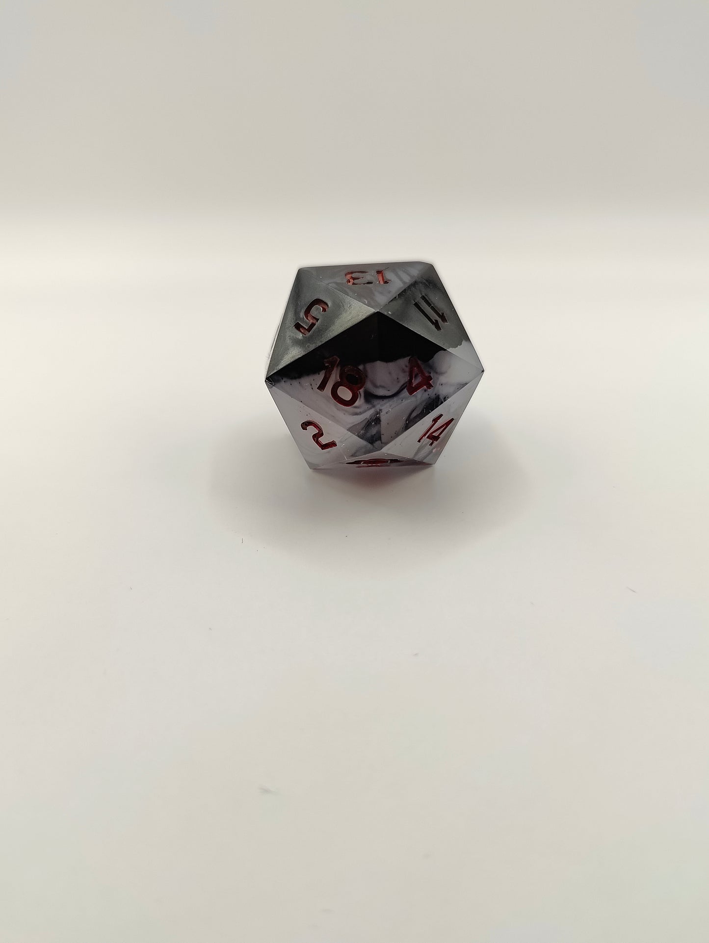 Handmade single D20: Dark omen