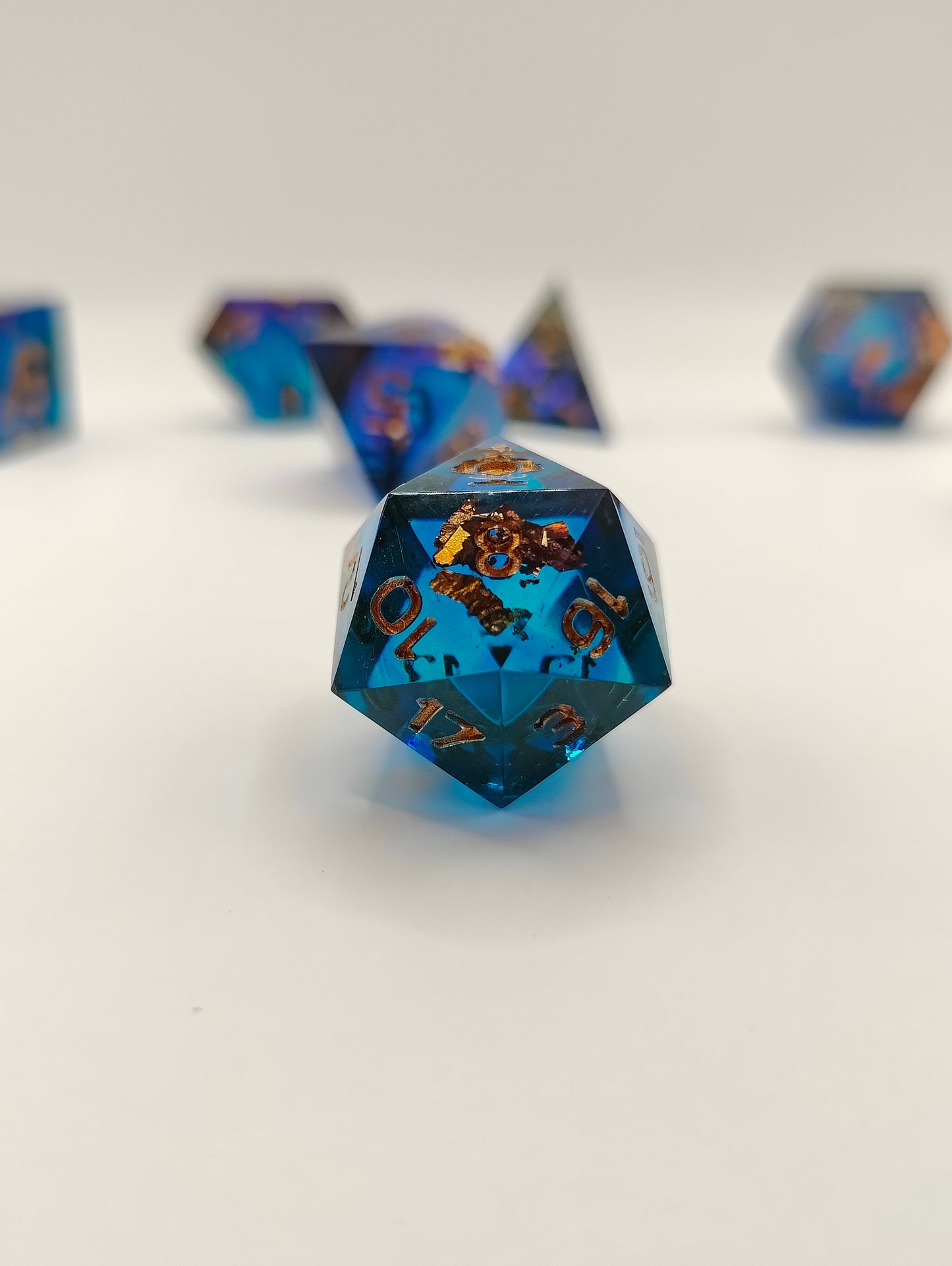 Handmade dice set: Sunken treasure