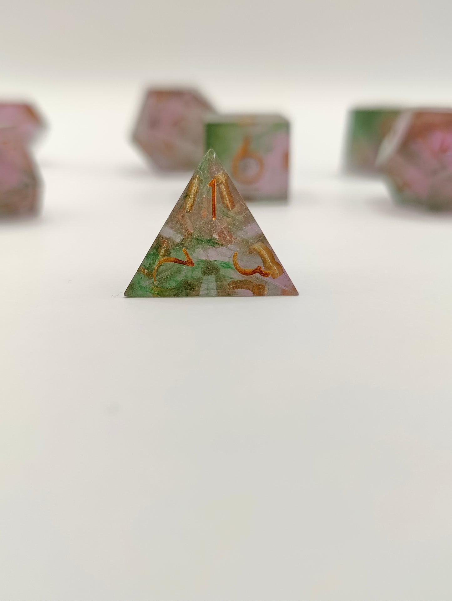 Handmade dice set: Watermelon sugar