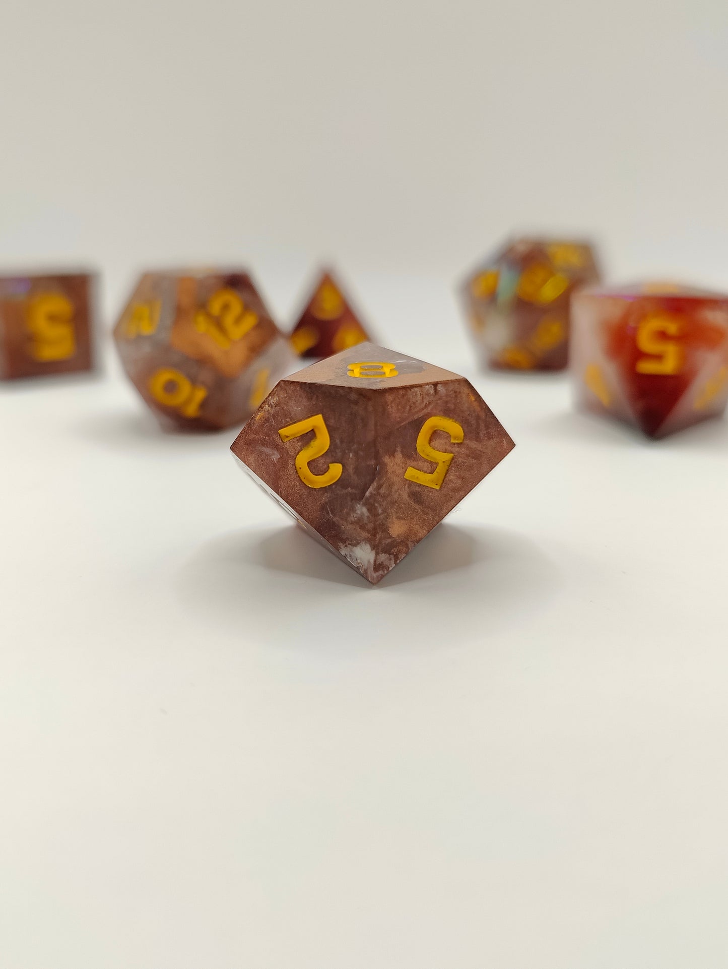 Handmade dice set: The copper kingdom
