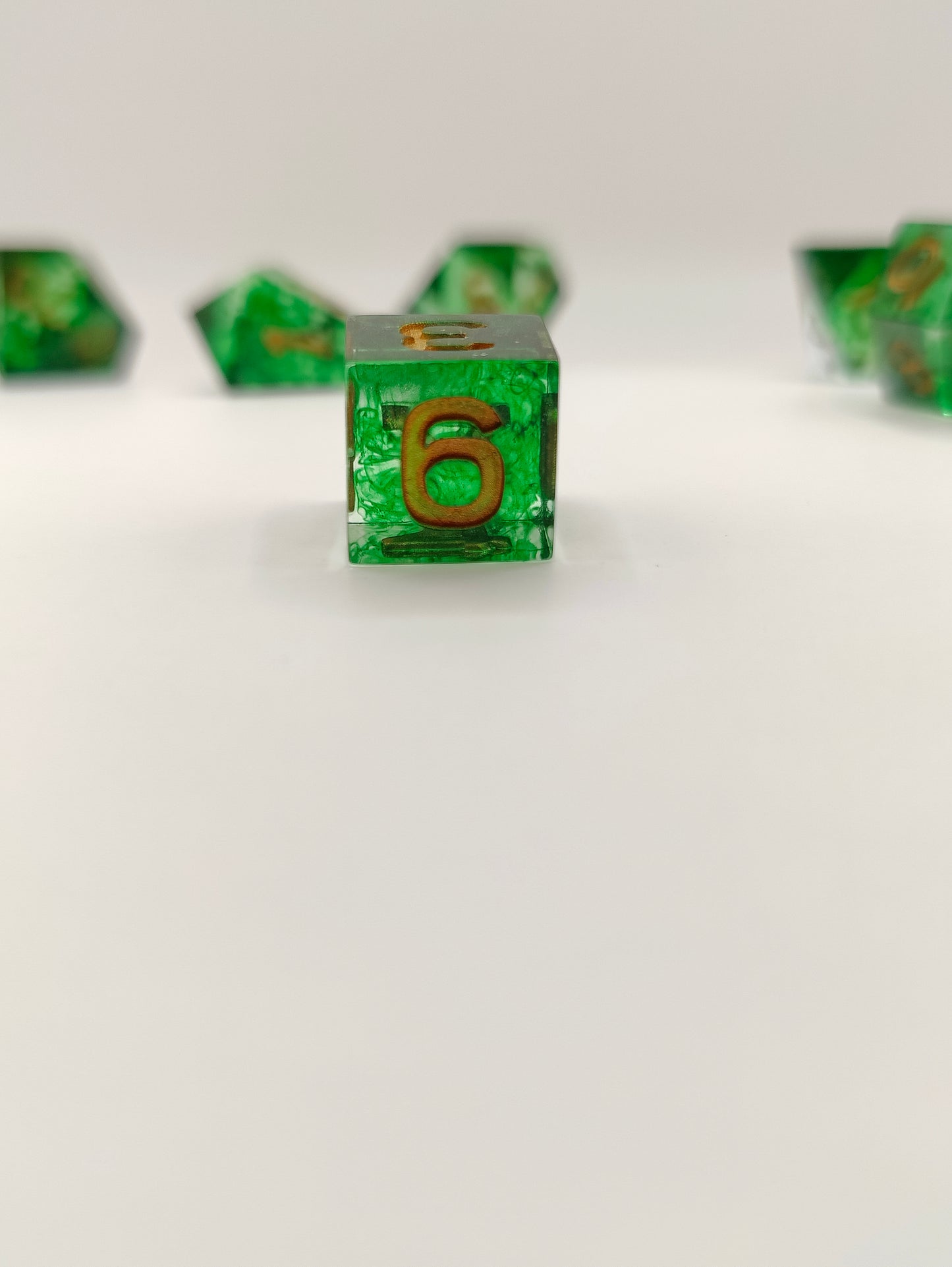 Mini dice set: Emeralds