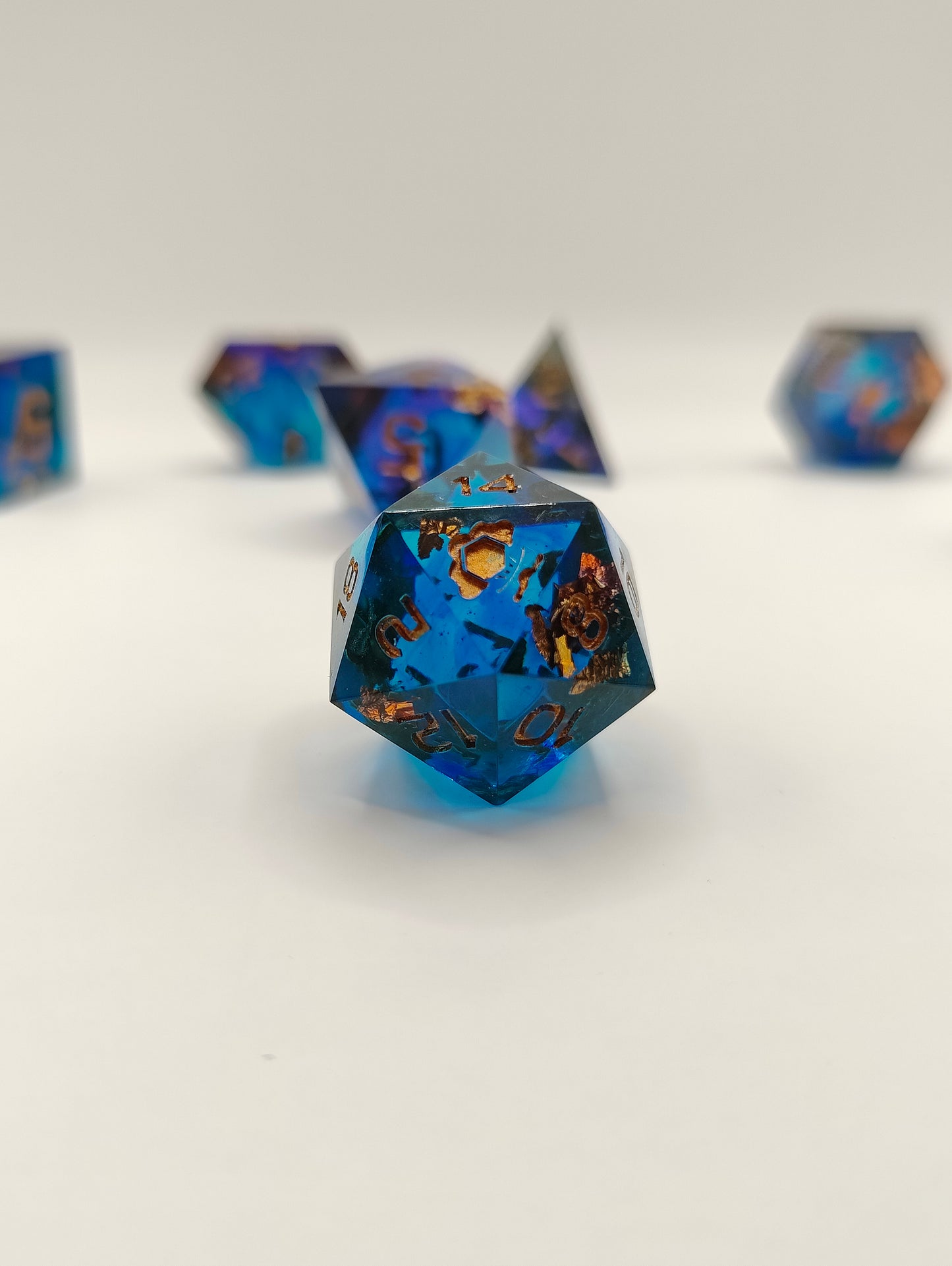 Handmade dice set: Sunken treasure