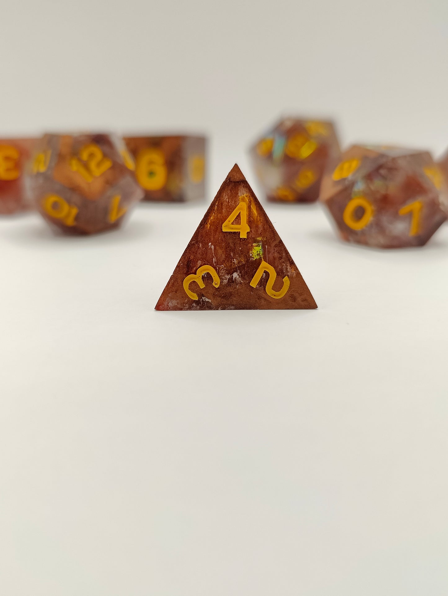 Handmade dice set: The copper kingdom