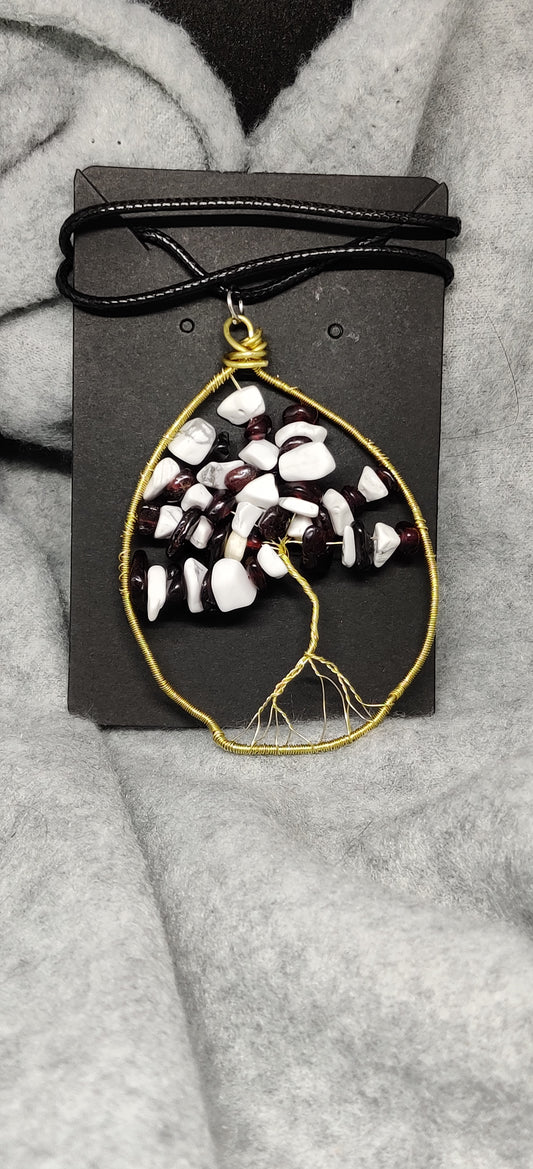 Handmade wire wrapped tree of life necklace